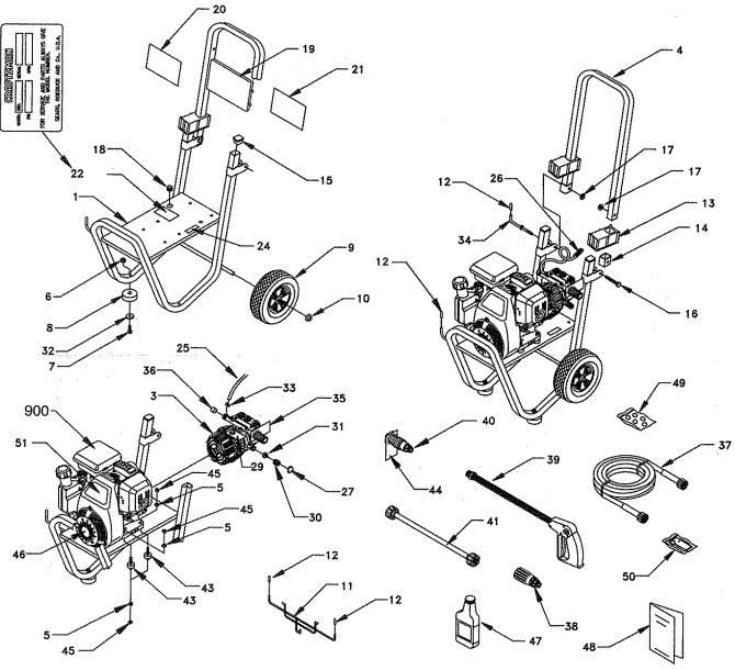 Craftsman Pressure Washer 580762010 Parts